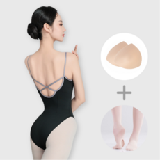 마니르 성인 발레 취미발레 배색 레오타드 (+홀타이즈 브라패드)