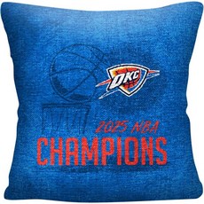 노스웨스트 오클라호마 시티 썬더 2025 NBA 챔피언스 후플라 태피스트리 쿠션 공식 18인치 양면 장식용 직물 굵은 챔피언십 그래픽 슬로건 디자인 침대 소파 팬 케이브용, 노스웨스트 오클라호마 시티 썬더 2025 NBA 챔피언