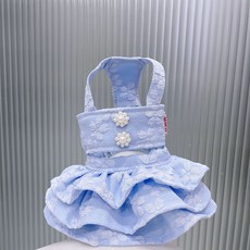 超小體寵物服裝辣妹連衣裙夏款吊帶假兩件蓬蓬裙露背狗衣服, 1個, M