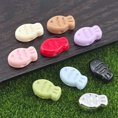 비즈톡 [BG-4-36]볼꾸파츠 아크릴 붕어빵물고기 통과형 18x10.5mm (내경2.7mm) 볼꾸비즈 키링용