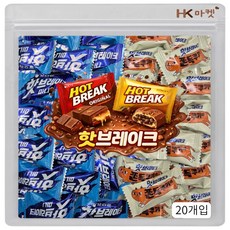 에이치케이마켓 핫브레이크 미니 초코바 2종 20개입 (오리지날 쫀득쿠키), 1개, 260g
