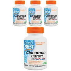 Doctor's BEST 肉桂萃取物素食膠囊 250mg, 120顆, 4罐