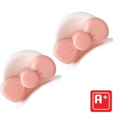 알탱고 귀여운 동물 /리본 곰/ 귀 헬멧 부착형 장식 레포츠용 선물용, 화이트/핑크