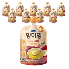 맘마밀 안심 이유식 퓨레 6개월부터, 100g, 4개, 사과와 고구마