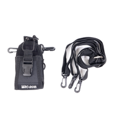 登山攀岩對講機保護套 MSC-20B，附可調節肩帶，輕巧耐磨，戶外通訊必備, 黑色