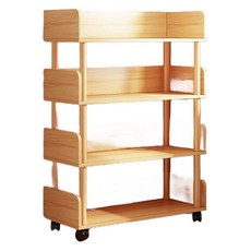 북카트 이동식 바퀴달린책장 보조 수납 거실책장, C.웜화이트40X20X120cm