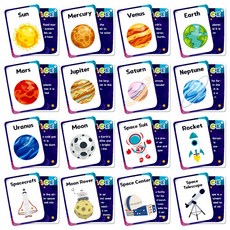 嗨購 Lazada熱賣外貿34張太空認知教育卡兒童益智親子寶寶早教卡片, T01041510