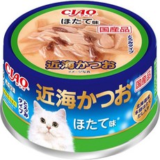 CIAO 啾嚕 貓咪罐頭 70g-85g 旨定罐/特齡罐/豪華精選罐/近海罐 副食罐 點心 貓零食 日本製, 1個, 【A-93】(近海罐)干貝