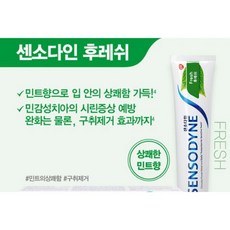 구취개선 센소다인 후레쉬 치약 100g X 2개