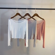 발레워머 상의 커버업 메쉬