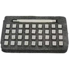 皮革敲花印章 字母數字模具 36件套裝, 1個, 字母數字36件套裝 3.5mm, N/A