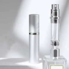 휴대용 미니 5ML 리필 분무기 충전 향수 바닥 용기 여행 스프레이 펌프, silver, silver, 1개