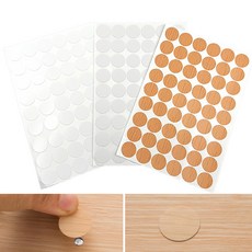 골든트리 가구 못자국 흠집 가리기 원형 스티커 54P 마루 바닥 구멍 메꾸미 가리기, 주름 흰색 (003)