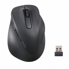 ELECOM EX-G (M-XGXL30DBSK) 北車 XL尺寸 無線靜音 人體工學 滑鼠, 黑色, M-XGXL30DBSK