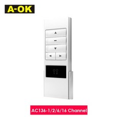 쿠쿠스토어 A-OK RF433 무선 송신기 AC13-01 커튼 관형 모터 배터리 없음, 01 without battery, 03 AC13-01