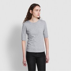 여 소프트 립 슬림핏 5부 티셔츠 3종택1