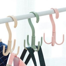 도리엔토리 회전식 소품걸이 욕실회전걸이, 2회전소품걸이-핑크