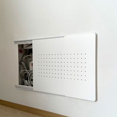 홈더핀 초박형 슬라이딩 계량기함 커버 배전반 두꺼비집 가리개 와이파이 공유기함 단자함, 블랙