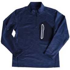 워크원 기능성 하프집업 기모티셔츠 스노우 GAFGTU01, 네이비, 1개