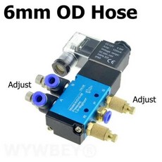 공압 전기 솔레노이드 밸브 5 웨이 2 포지션 12V 6mm 호스 연결 조정 제어, 09 SL-6mm-Adjust_01 DC 12V