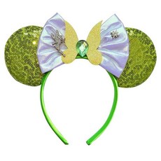 Viwind 여성 및 남성용 마우스 귀 머리띠 공주 코스프레 파티 코스튬용 스팽글 리본 헤어밴드 성인용 축제 공원 헤드웨어-17