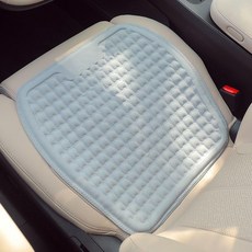 汽車坐墊 夏季涼墊 冷凝膠座墊 冰絲透氣車墊, 灰藍色坐墊前排單片【透氣冷凝膠 冰感降溫, 1個