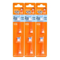 지앤마 엄마맘에 착한 전동칫솔모 리필, 2단계 여아, 2개입, 3개