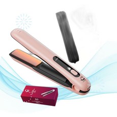 Curlix 앞머리 고데기 2 in 1 무선 스트레이트너 컬링기 파우치 포함 LG