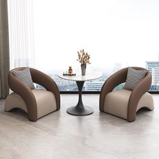 우아한 디자인의 가정 호텔 미용실 휴게실 테이블, 원탁 70 커피 테이블+의자2
