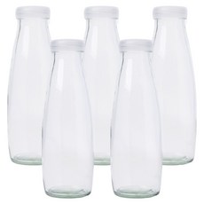 제로리빙 우유 캔들병 유리 용기, 500ml, 5개