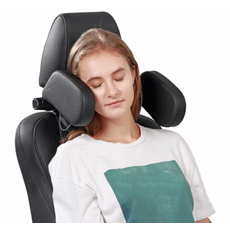 도모아 자동차 수면 베개 측면 사이드 머리 받침 여행, 1개, 블랙 BL11461