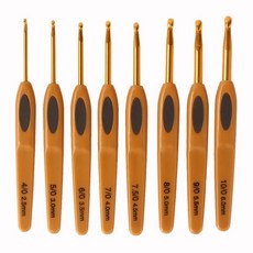 핸들 크로셰 후크 알루미늄 뜨게 바늘 다기능 원사 인체공학적 애호가, 1개