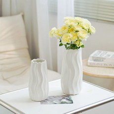陶瓷花瓶 簡約波浪設計, 法式波浪莉絲希雅陶瓷花瓶
