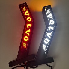12V/24V通用貨車雙面LED燈 改裝腰燈示高燈 流水警示燈 工程車信號燈, 1個, 歐卡黃白雙麵角燈一個（分左右）,解放