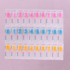 長柄數字蠟燭 生日蠟燭 造型蠟燭 紙卡裝 巧緻, 5件, 數字：8,粉色, 無味, 2g