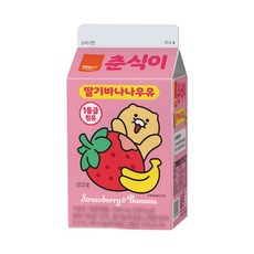 유어스 춘식이 딸기바나나우유, 12개, 500ml
