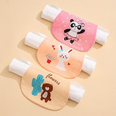 嬰兒童純棉紗布吸汗巾 幼兒園隔汗墊背巾, 1個, 3條裝-動物王國-4層 汗多推薦 ,小號 S碼 0-1嵗