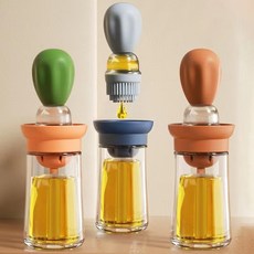실리콘 오일병 오일브러쉬 기름붓 키친 여행하다 불고기, 블루, 1개