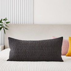모던하우스 중앙로역점 히노끼 캔디드롭 줄누빔 피그먼트 편백베개 23x47 차콜 CV0424024, 1개