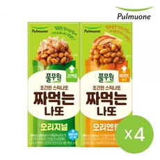 풀무원 짜먹는나또 210gX4개오리지널 오리엔탈, 3 짜먹는나또 오리지널X2개+오리엔탈X2개