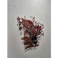皮影 丑角 牛皮 雕刻 手工上色 仿古色 收藏 裝飾, 如圖所示, 1個