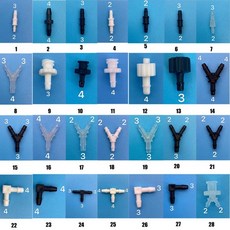 프린터 에코 솔벤트/UV 잉크 호스 커넥터 엡손 호환 Xp600 Dx5 Dx7 프린트 헤드 잉크 튜브 파이프 댐퍼, 07 14