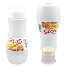 위클 나카야 일본 정품 거꾸로 쓰는 마요네즈 소스통 5구 다용도 2개세트, 380L, 2개