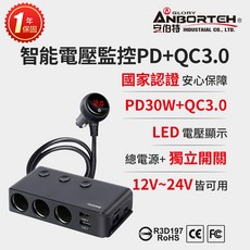 ANBORTEH 安伯特 智能電壓監控 PD QC3.0 7孔車充