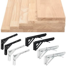 접이식벽선반세트 원목 400 600 800 1000mm, 47.10030 FBR검정290mm