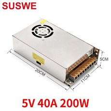 24V 트랜스 220V 5V12V 스위칭 전원 공급 장치 5A 라이트 LED 스트립 60 200 400W 변압기, 1개