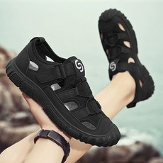 트레일화 클라이밍화 트래킹샌들 릿지화 블랙 계곡트레킹화 여름용등산화, 1개