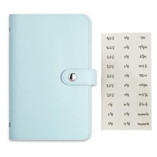 라미 현금 바인더 지폐 수납 다이어리 + 챌린지스티커, 1개, 스카이