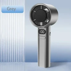 휴대용 핸드 팬 120 풍속 미니 Bladeless USB 충전식 개인 고속 전기 속눈썹, 01 Grey