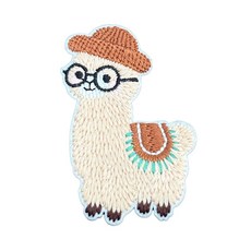 케바케 와펜 커스텀 스티커 패치, w102 안경쓴베이지알파카, 1개